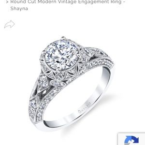 Beautiful Vintage Art Carved Engagement/Wedding ring/new condition. Sylvie brand